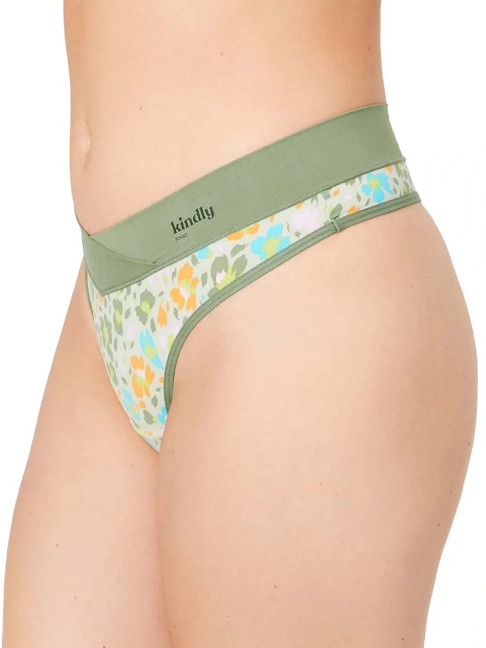 Kindly Yours Women's So Comfy Crossover Waist Thong Panties, 2-Pack